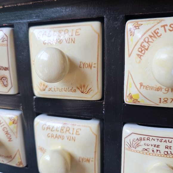 Vintage style French apothecary mini spice cabinet - Picture 6 of 16